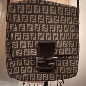 Fendi Zucchino crossbody cloth bag